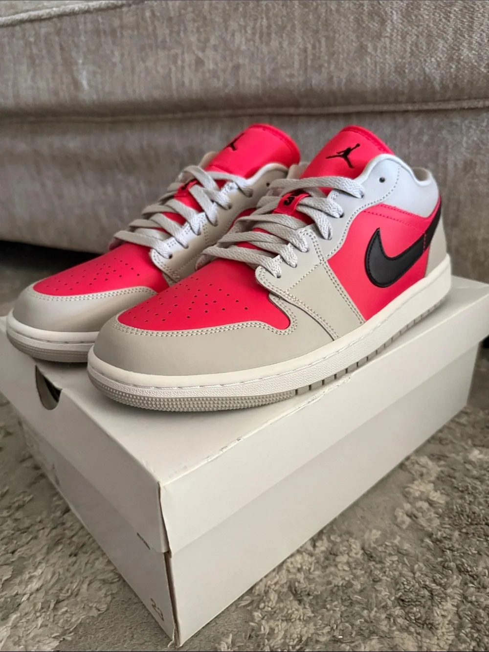 Air Jordan 1 Low Iron Ore Siren Red